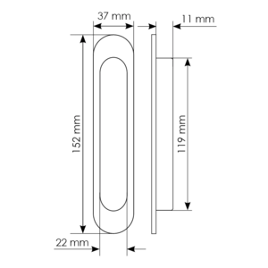 Ручка для раздвижных дверей Morelli, MHS150 W, цвет - белый