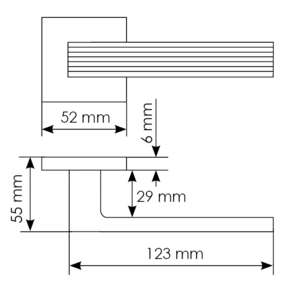 Дверная ручка Morelli, MAGLEV, MH-52-S6 SC, цвет - матовый хром