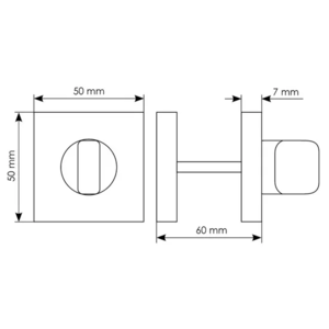 LUX-WC-SQ ANT, завертка сантехническая, антрацит