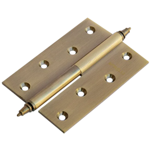 MB 100X70X3 AB L C, латунная петля с коронкой левая, бронза