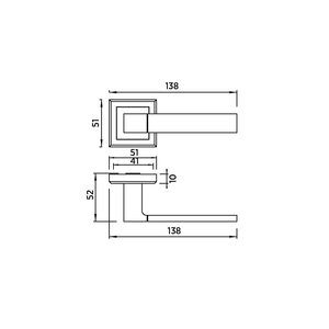 Дверная ручка STRICTO A-67-30 CHROME/S.CHROME Хром Дверная ручка STRICTO A-67-30 CHROME/S.CHROME Хром