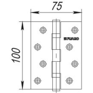Петля универсальная IN4200U AB (2BB 100x75x2,5) бронза Петля универсальная IN4200U AB (2BB 100x75x2,5) бронза