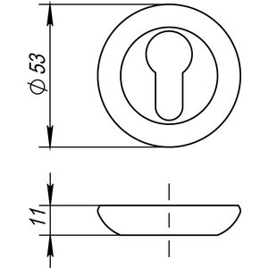 Накладка под цилиндр ET RM SN/CP-3
