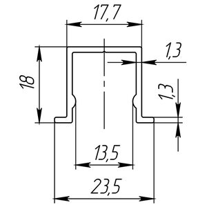 Нижняя направляющая DIY Comfort 60/80/1,3/1500 bottom track (1,5 м)(CFG-778) Нижняя направляющая DIY Comfort 60/80/1,3/1500 bottom track (1,5 м)(CFG-778)
