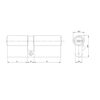 Цилиндровый Ajax (Аякс) механизм AZ200/80 mm (35+10+35) CP хром 5 кл.