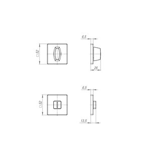 Ручка поворотная BK6 SL BL-24 черный