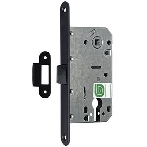 Замок межкомнатный под цилиндр Soft 11P BL, черный