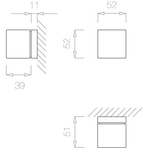Ручка кноб Tupai 2734Q-03 хром