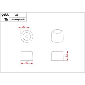 Дверной ограничитель CEBI C611 PC35 (матовое золото полимер) Дверной ограничитель CEBI C611 PC35 (матовое золото полимер)