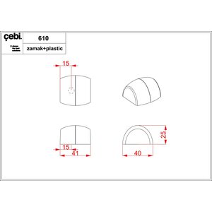 Дверной ограничитель CEBI C610 MP67 (антрацит полимер) Дверной ограничитель CEBI C610 MP67 (антрацит полимер)