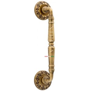 Дверная ручка скоба PETRA (Петра) 250 мм (205 мм) R04 матовая бронза F03