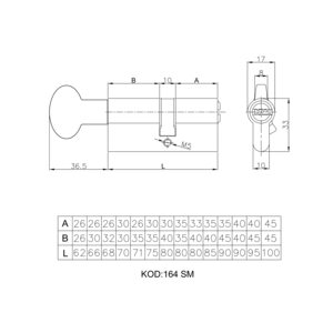 Цилиндровый механизм с вертушкой 164 SM/80 (35+10+35) mm латунь 5 кл. Цилиндровый механизм с вертушкой 164 SM/80 (35+10+35) mm латунь 5 кл.