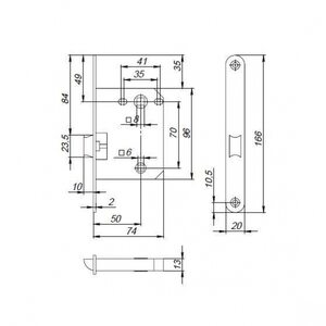 Защелка PLASTPL72-R20 (PL72-R20) (врезная) SN мат. никель упаковка