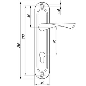 Ручка на планке HANDLE90.CRONA.18-85 (P90 8518 CRONA) СP хром Ручка на планке HANDLE90.CRONA.18-85 (P90 8518 CRONA) СP хром