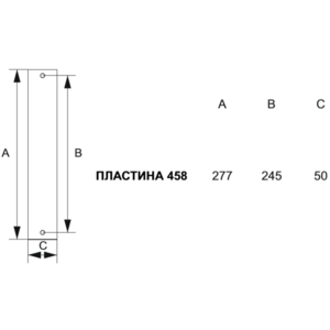Дверная ручка 424/458 Cyl Denver Полированная латунь